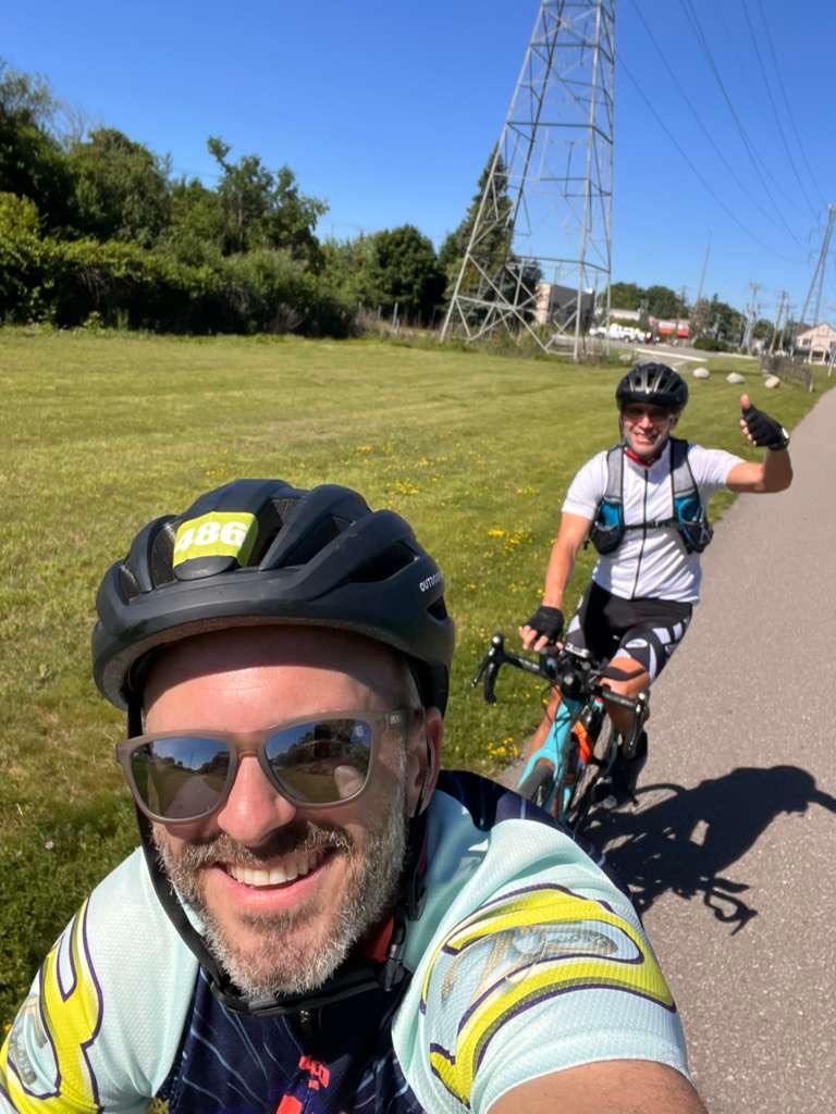 Day 2 bike ride with Tom